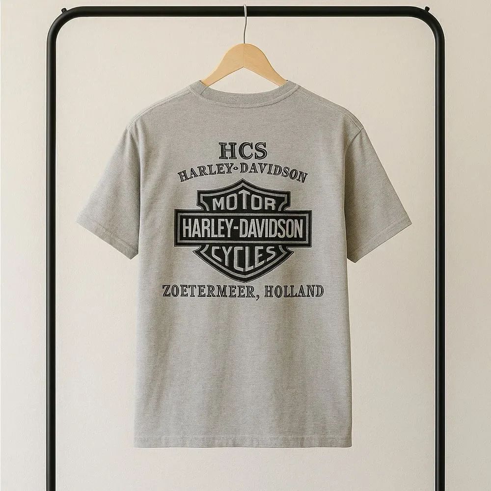 HCS Harley-Davidson Gray Men’s T-Shirt Zoetermeer, Holland Medium